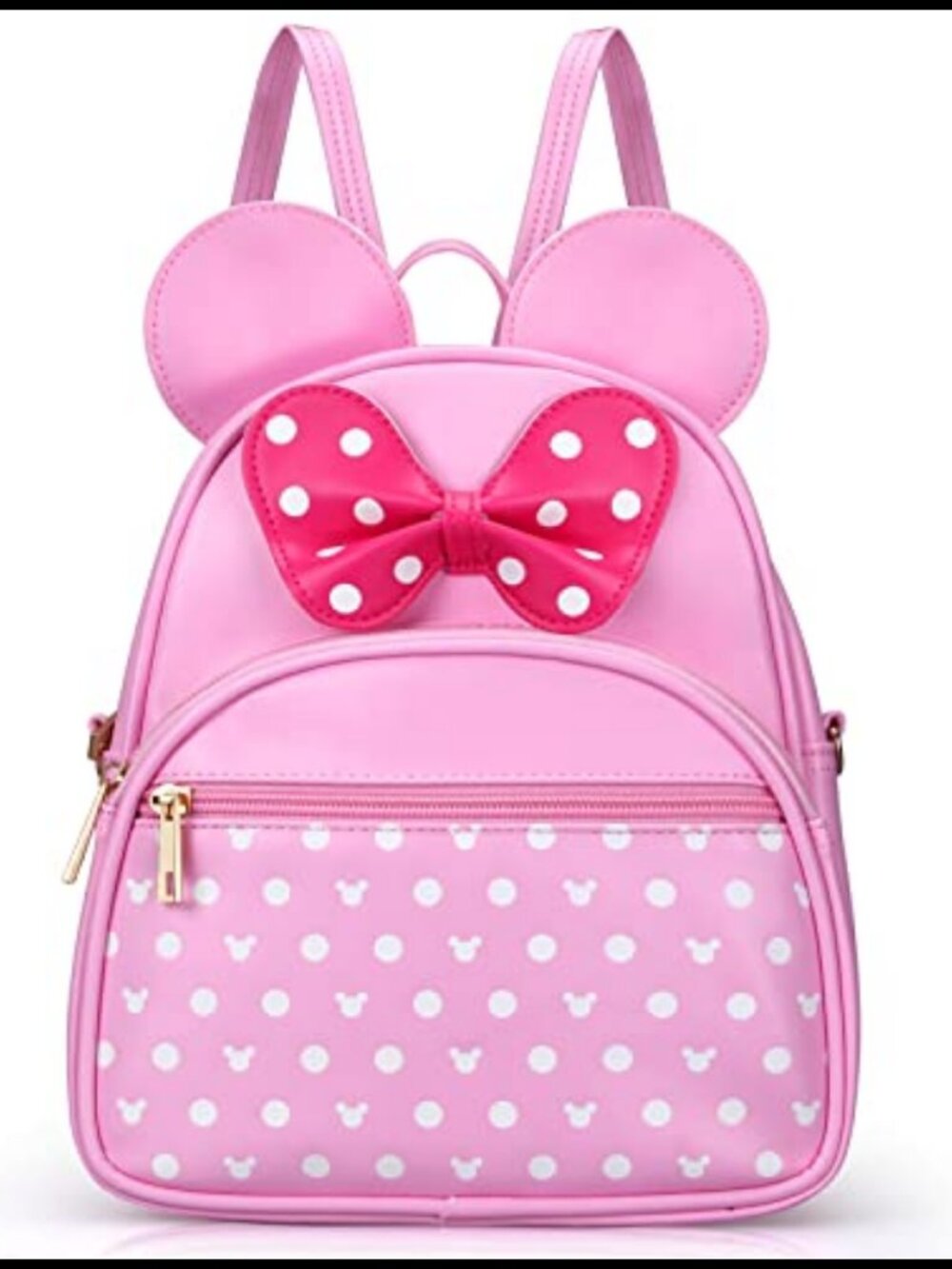 Minnie Mouse Mini Backpack PU Leather Convertible Crossbody Purse Girls Travel